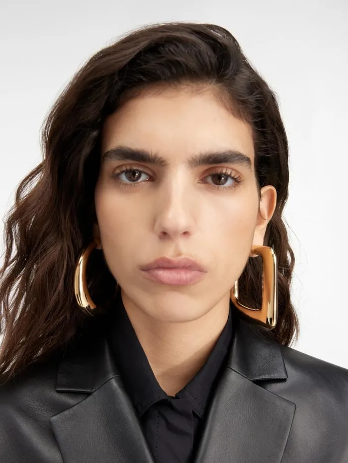 Women Jewellery JACQUEMUS The Ovalo Large Hoops Earrings Light Gold Women Jewellery JACQUEMUS The Ovalo Large Hoops Earrings Light Gold