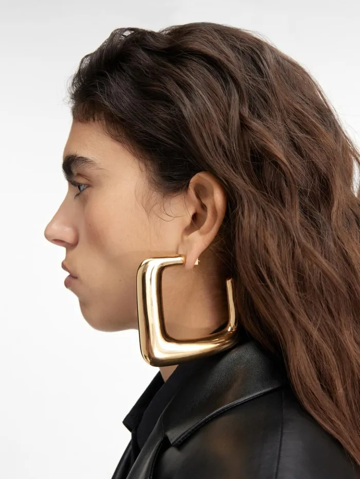 Women Jewellery JACQUEMUS The Ovalo Large Hoops Earrings Light Gold Women Jewellery JACQUEMUS The Ovalo Large Hoops Earrings Light Gold