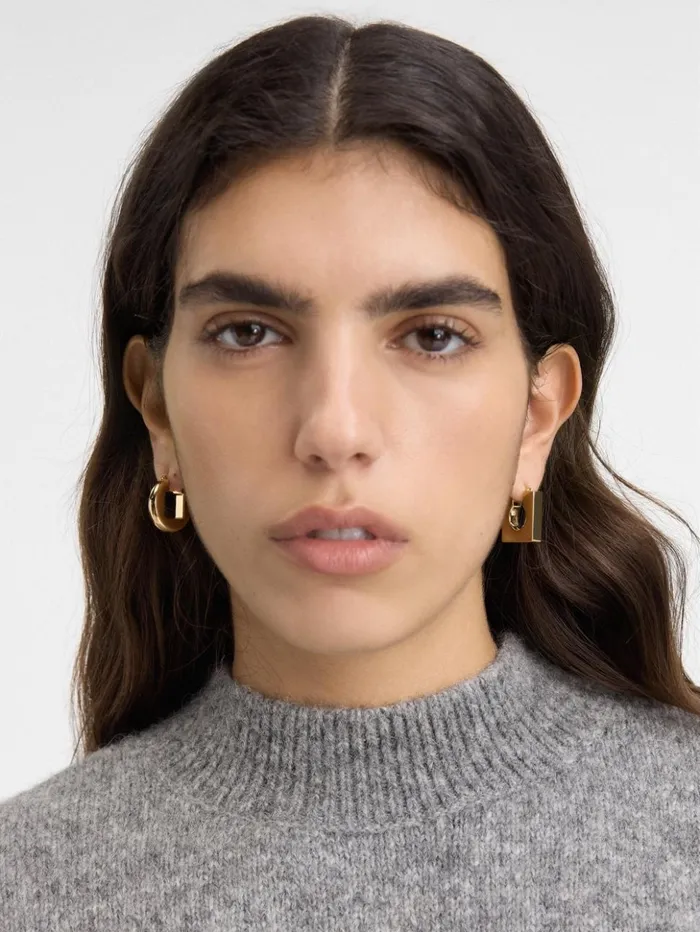 Women Jewellery JACQUEMUS The Rond Carr Earrings Light Gold Women Jewellery JACQUEMUS The Rond Carr Earrings Light Gold