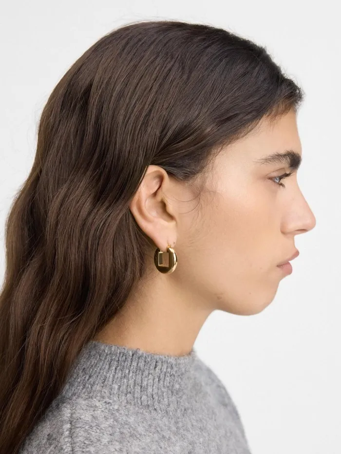 Women Jewellery JACQUEMUS The Rond Carr Earrings Light Gold Women Jewellery JACQUEMUS The Rond Carr Earrings Light Gold