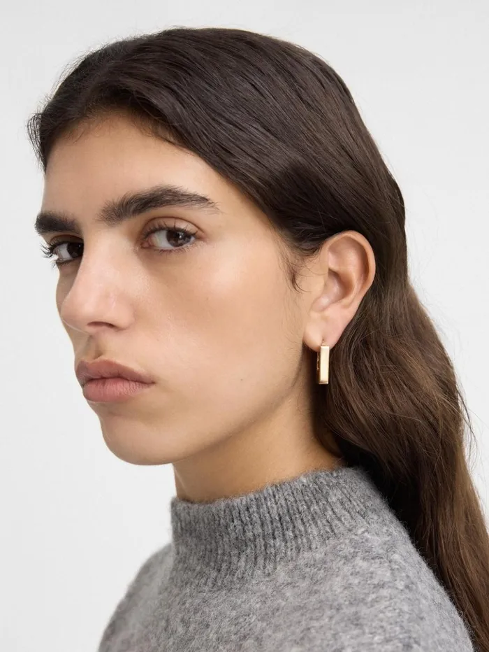 Women Jewellery JACQUEMUS The Rond Carr Earrings Light Gold Women Jewellery JACQUEMUS The Rond Carr Earrings Light Gold