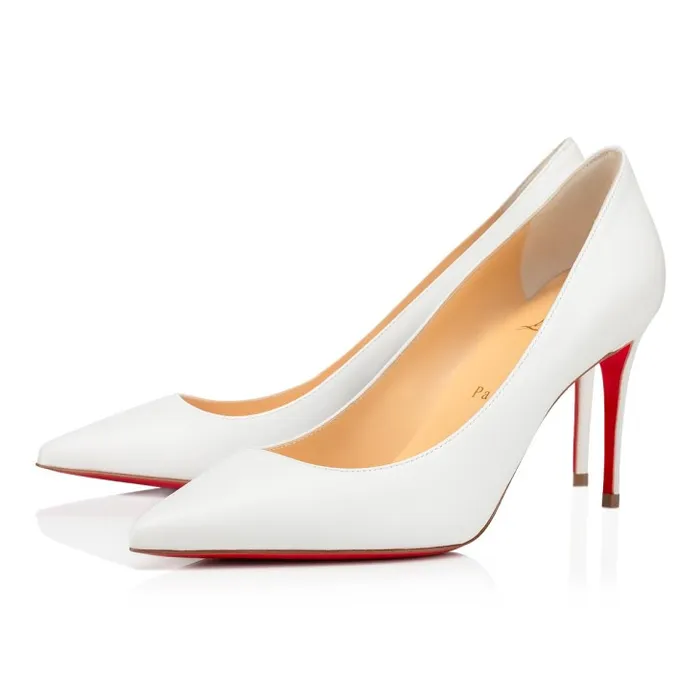 Women Kate 85 Mm Pumps 8211 Nappa Leather 8211 Bianco Christian Louboutin Pumps