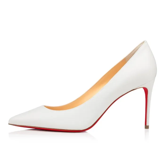 Women Kate 85 Mm Pumps 8211 Nappa Leather 8211 Bianco Christian Louboutin Pumps