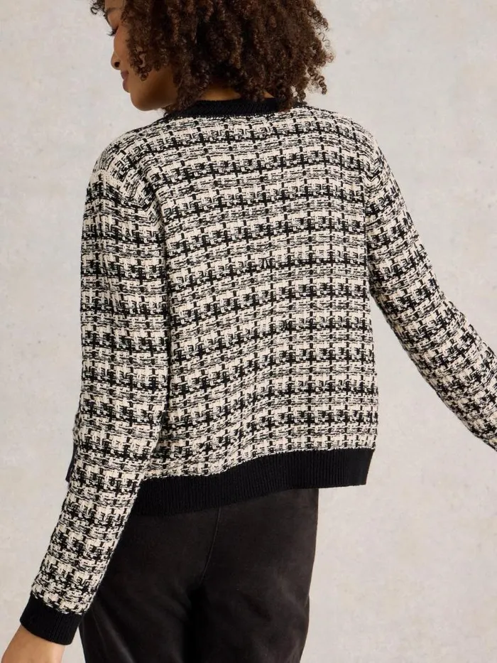 Women KELLY CARDI Black Multi White Stuff Knitwear Women KELLY CARDI Black Multi White Stuff Knitwear