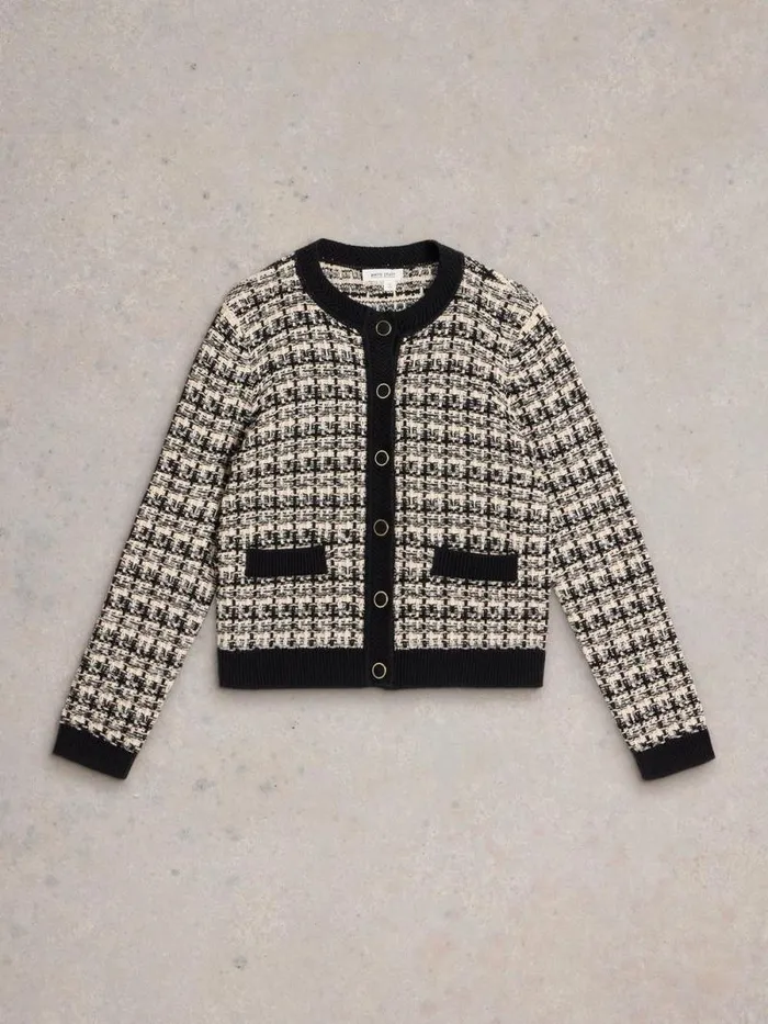 Women KELLY CARDI Black Multi White Stuff Knitwear Women KELLY CARDI Black Multi White Stuff Knitwear