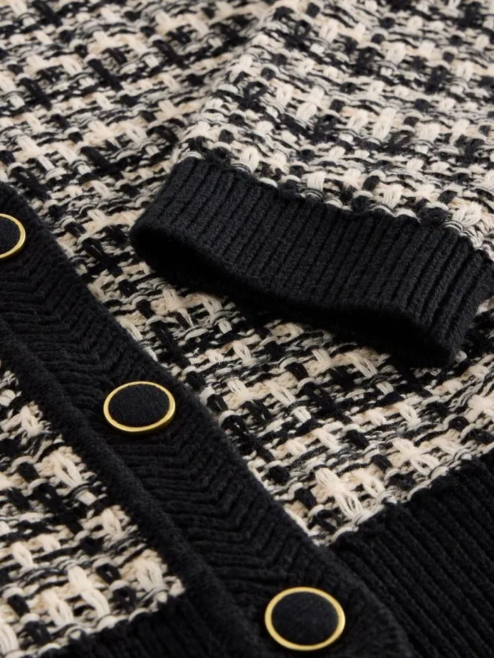 Women KELLY CARDI Black Multi White Stuff Knitwear Women KELLY CARDI Black Multi White Stuff Knitwear