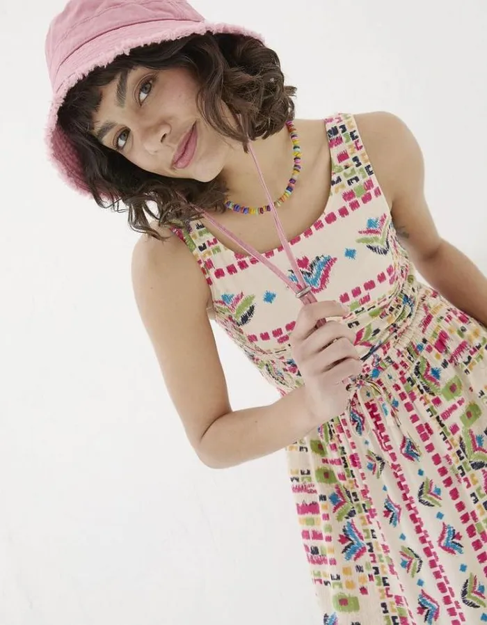 WomenKids FatFace Vacation Shop Carmen Trail Marks Maxi Dress Multi