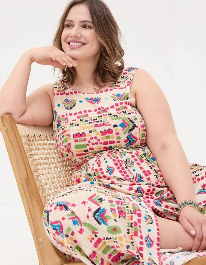 WomenKids FatFace Vacation Shop Carmen Trail Marks Maxi Dress Multi