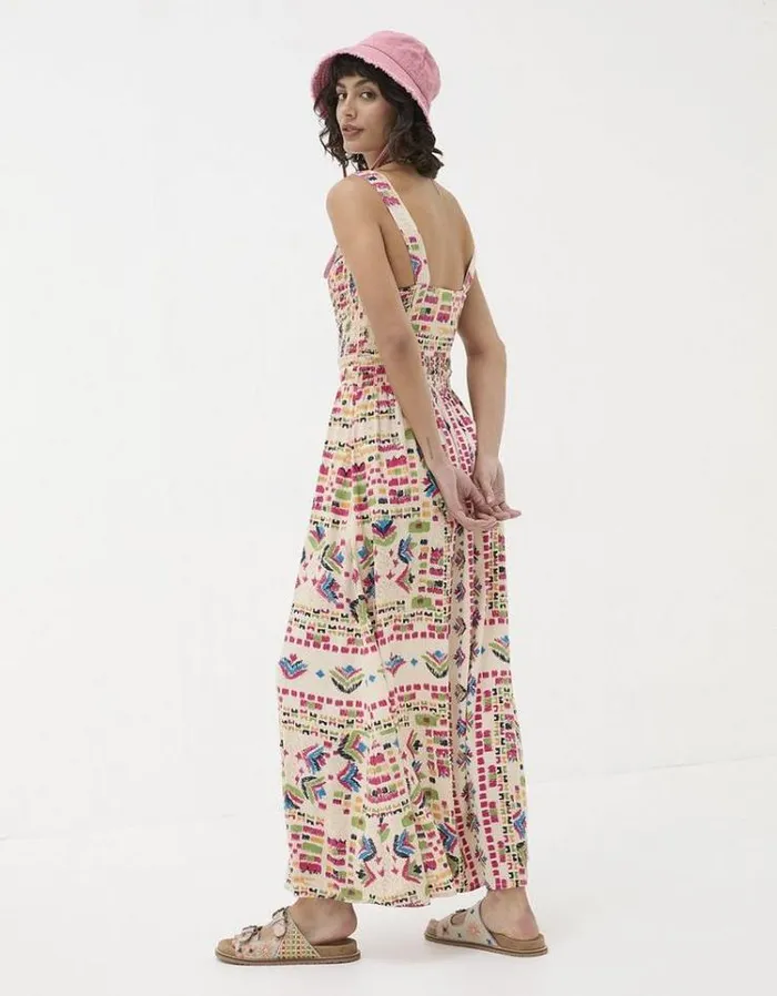 WomenKids FatFace Vacation Shop Carmen Trail Marks Maxi Dress Multi