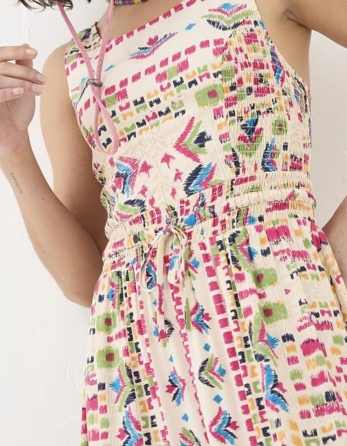 WomenKids FatFace Vacation Shop Carmen Trail Marks Maxi Dress Multi