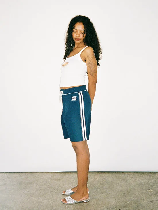 Women Lisa Says Gah Made Some Long Shorts Navy White Bottoms