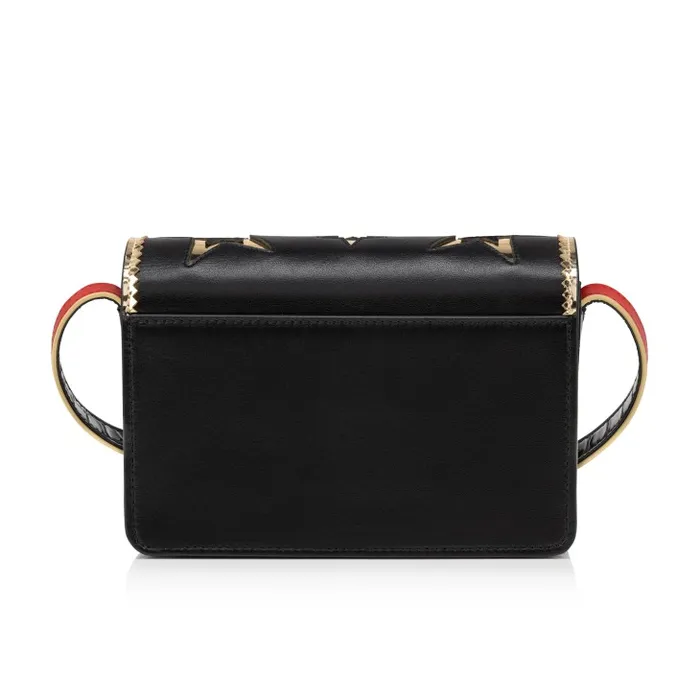 Women Loubi54 Giddy Crossbody Bag 8211 Nappa Leather And Alligator Embossed Calf Leather 8211 Black Christian Louboutin Shoulder Bags
