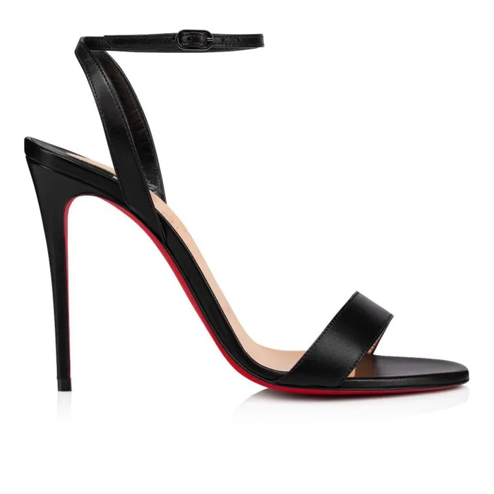 Women Loubigirl 100 Mm Strappy Sandals 8211 Nappa Leather 8211 Black Christian Louboutin Sandals and Slides