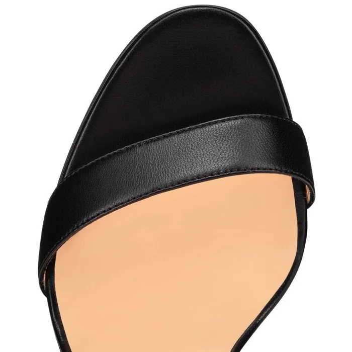 Women Loubigirl 100 Mm Strappy Sandals 8211 Nappa Leather 8211 Black Christian Louboutin Sandals and Slides
