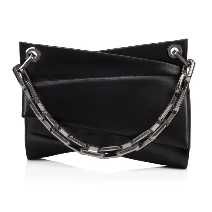 Women Loubitwist Chain Bag 8211 Smooth Calf Leather 8211 Black Christian Louboutin Clutches and Evening Bags