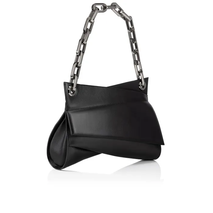 Women Loubitwist Chain Bag 8211 Smooth Calf Leather 8211 Black Christian Louboutin Clutches and Evening Bags