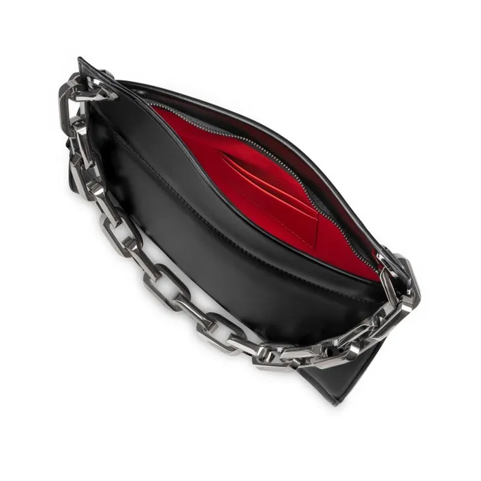 Women Loubitwist Chain Bag 8211 Smooth Calf Leather 8211 Black Christian Louboutin Clutches and Evening Bags