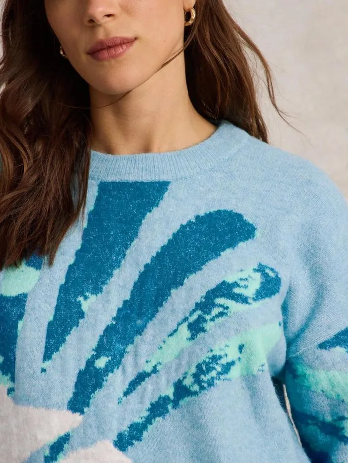 Women LOUISA JUMPER Blue Multi White Stuff Knitwear