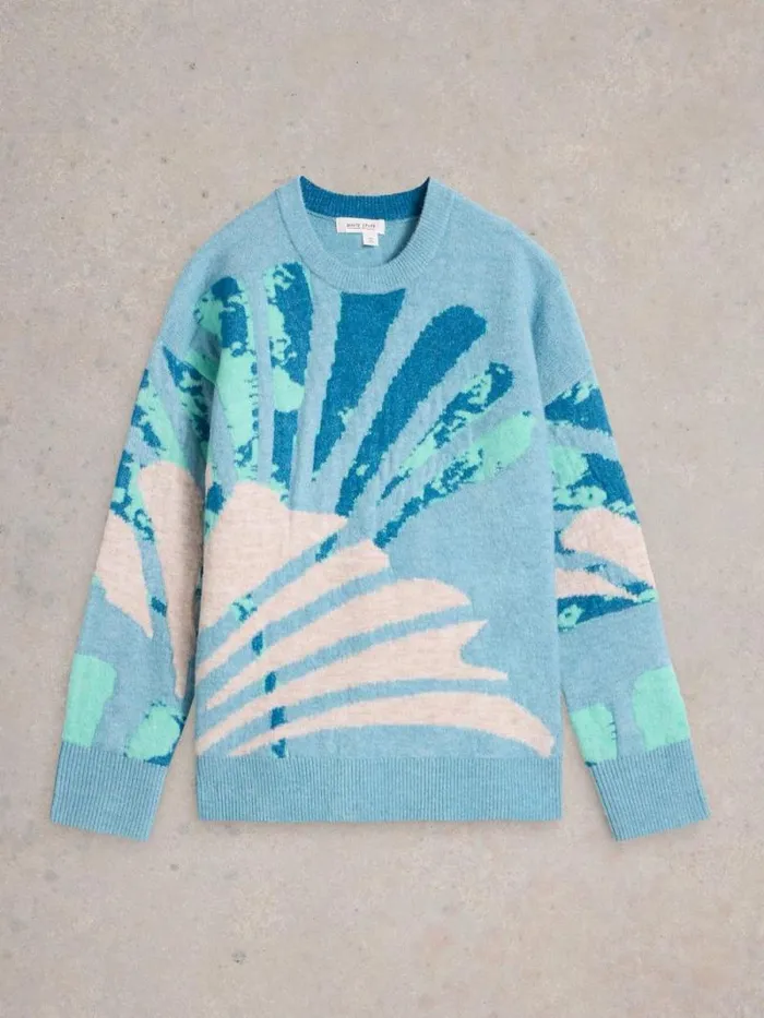 Women LOUISA JUMPER Blue Multi White Stuff Knitwear