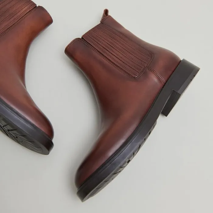 Women Lowboots With Gathers Cognac JONAK Ankle Boots Lowboots