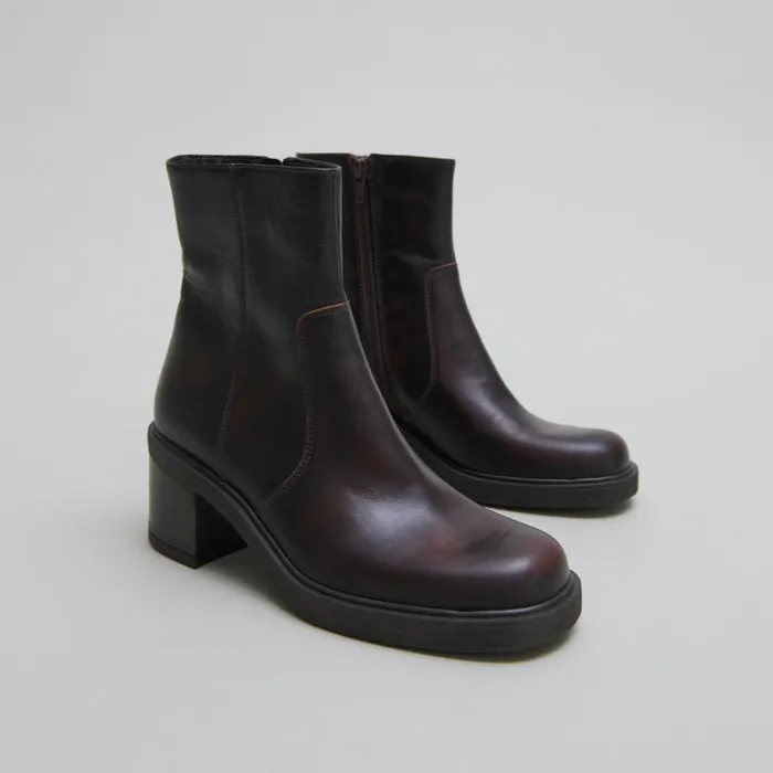 Women Lowboots With Heels Brown JONAK Ankle Boots Lowboots