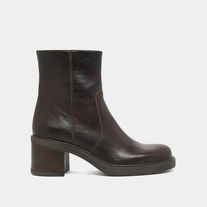 Women Lowboots With Heels Brown JONAK Ankle Boots Lowboots