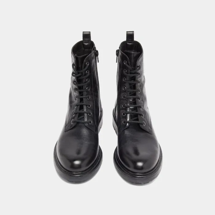 Women Lowboots With Laces And Notched Soles Black JONAK Ankle Boots Lowboots