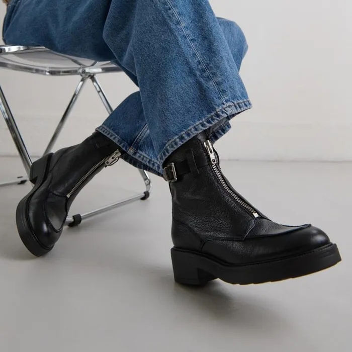 Women Lowboots With Zips Black JONAK Ankle Boots Lowboots