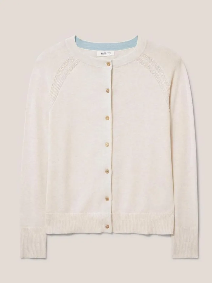 Women LULU CARDI Natural White White Stuff Knitwear