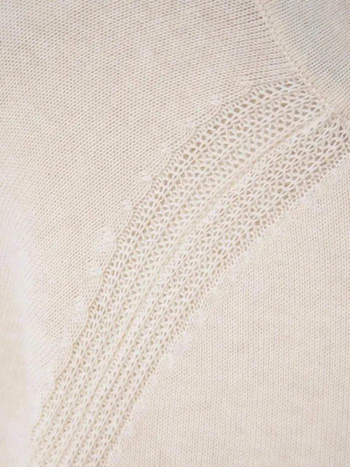 Women LULU CARDI Natural White White Stuff Knitwear