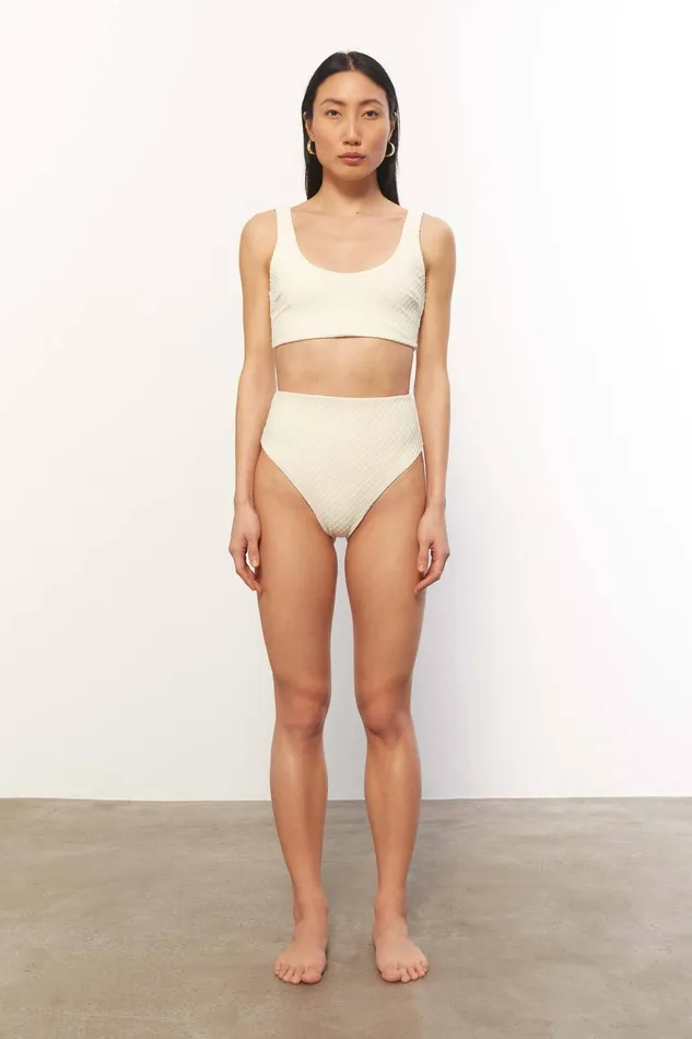 Women Mara Hoffman Bikini Bottoms Imina Bikini Bottom Cream