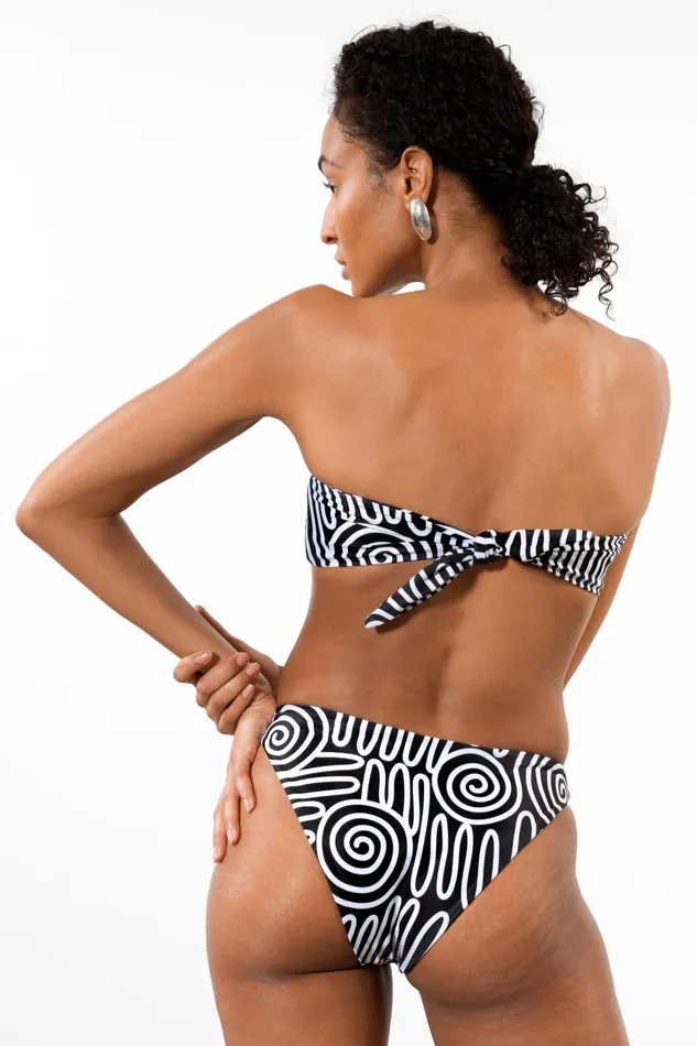 Women Mara Hoffman Bikini Bottoms Reva Bikini Bottom Black and White Women Mara Hoffman Bikini Bottoms Reva Bikini Bottom Black and White