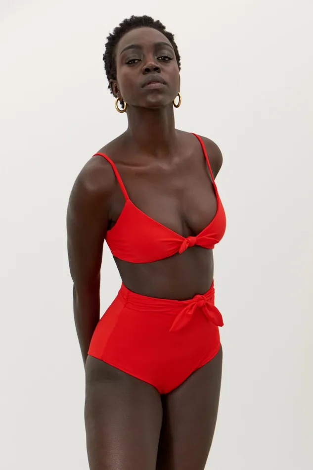 Women Mara Hoffman Bikini Tops Carla Bikini Top Red