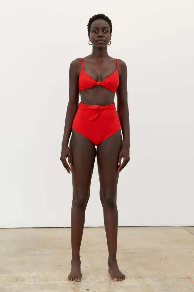 Women Mara Hoffman Bikini Tops Carla Bikini Top Red Women Mara Hoffman Bikini Tops Carla Bikini Top Red