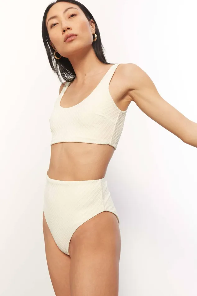 Women Mara Hoffman Bikini Tops Lira Bikini Top Cream