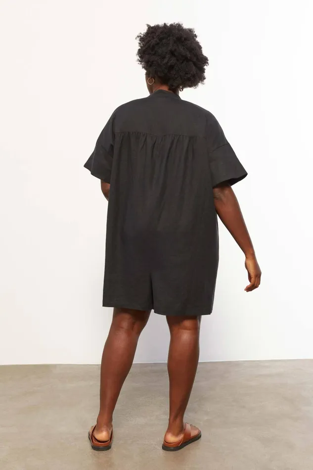 Women Mara Hoffman Extended Sizes Extended Lowri Romper Black