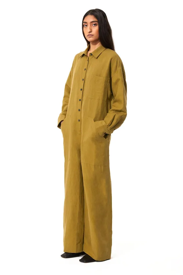 Women Mara Hoffman Jumpsuits and Rompers Agatha Jumpsuit Olive