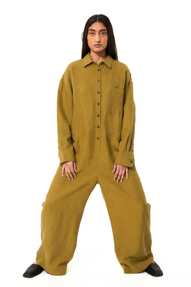 Women Mara Hoffman Jumpsuits and Rompers Agatha Jumpsuit Olive