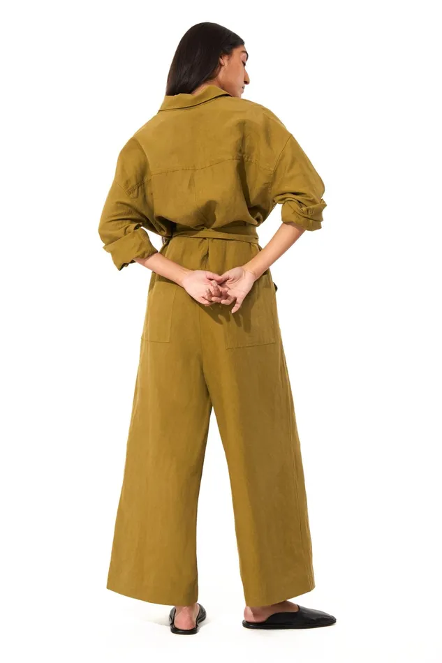 Women Mara Hoffman Jumpsuits and Rompers Agatha Jumpsuit Olive