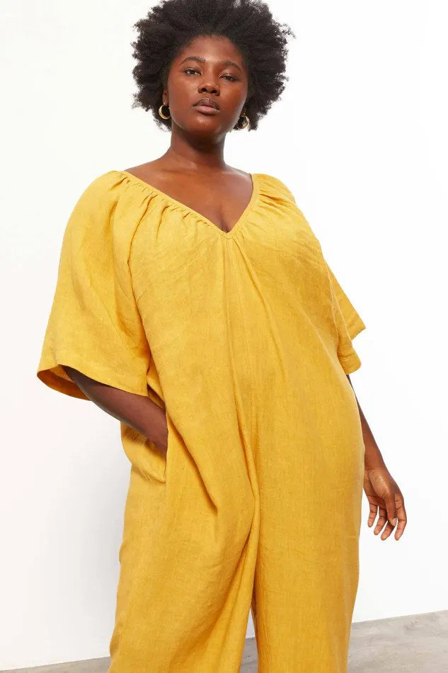 Women Mara Hoffman Jumpsuits and Rompers Extended Sunniva Jumpsuit Turmeric Women Mara Hoffman Jumpsuits and Rompers Extended Sunniva Jumpsuit Turmeric