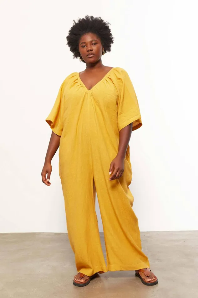 Women Mara Hoffman Jumpsuits and Rompers Extended Sunniva Jumpsuit Turmeric Women Mara Hoffman Jumpsuits and Rompers Extended Sunniva Jumpsuit Turmeric