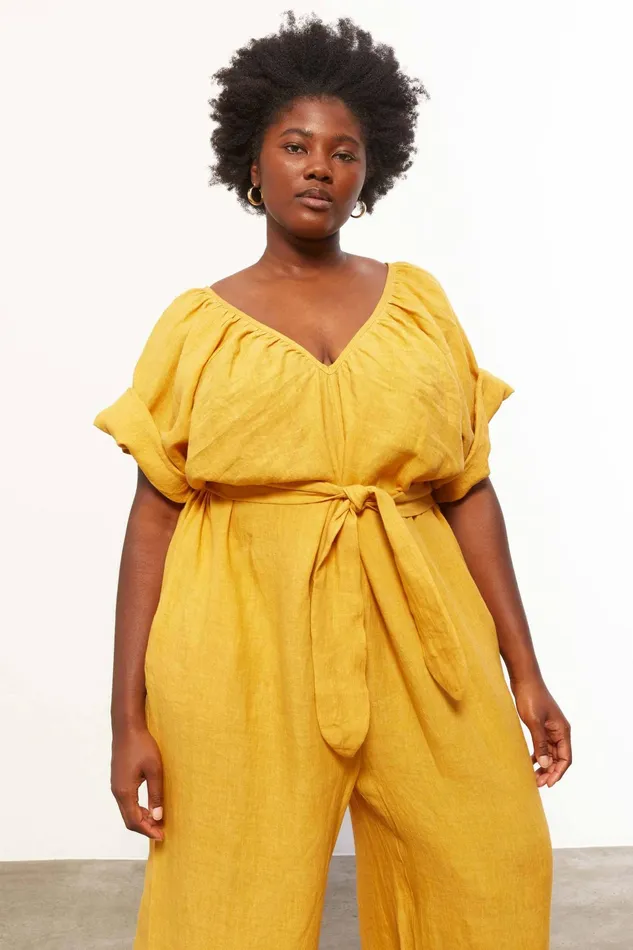 Women Mara Hoffman Jumpsuits and Rompers Extended Sunniva Jumpsuit Turmeric Women Mara Hoffman Jumpsuits and Rompers Extended Sunniva Jumpsuit Turmeric