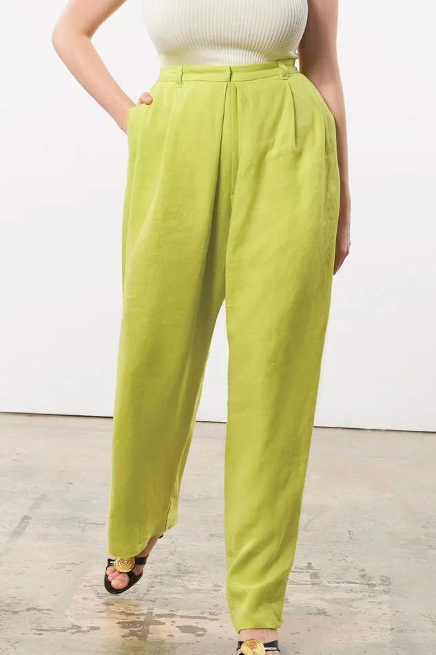 Women Mara Hoffman Pants and Shorts Extended Eldora Pant Green Women Mara Hoffman Pants and Shorts Extended Eldora Pant Green