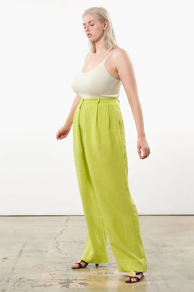 Women Mara Hoffman Pants and Shorts Extended Eldora Pant Green Women Mara Hoffman Pants and Shorts Extended Eldora Pant Green