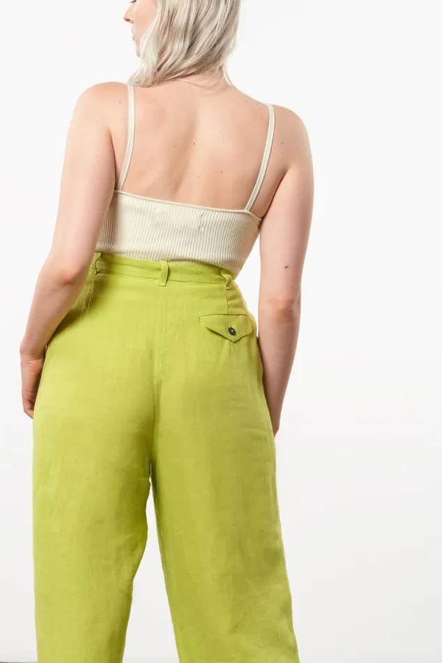 Women Mara Hoffman Pants and Shorts Extended Eldora Pant Green Women Mara Hoffman Pants and Shorts Extended Eldora Pant Green