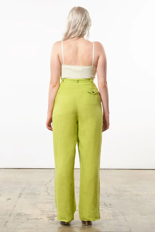 Women Mara Hoffman Pants and Shorts Extended Eldora Pant Green Women Mara Hoffman Pants and Shorts Extended Eldora Pant Green