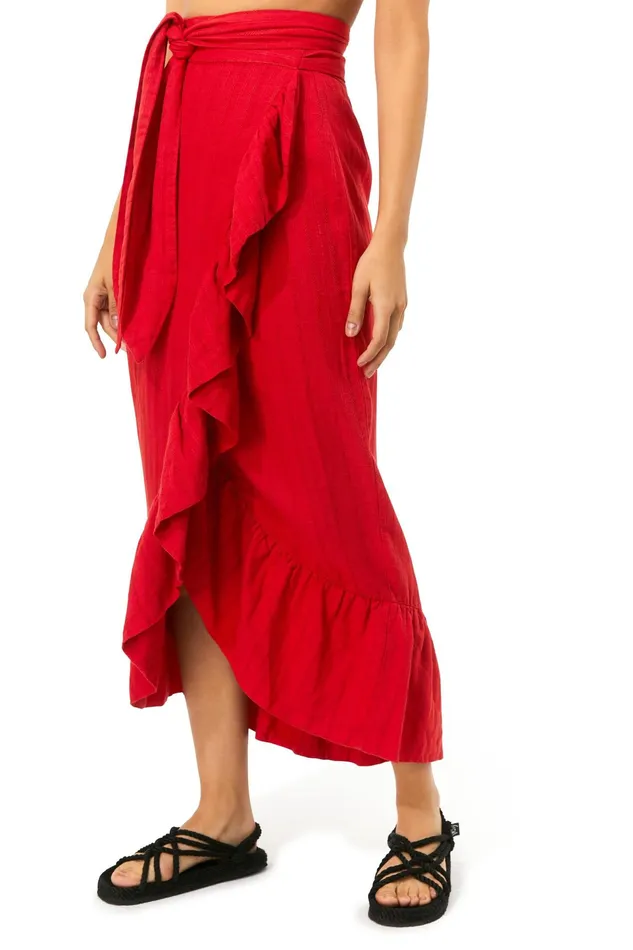 Women Mara Hoffman Skirts Eavan Skirt Red
