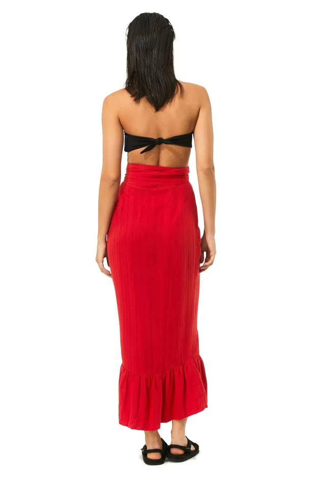 Women Mara Hoffman Skirts Eavan Skirt Red