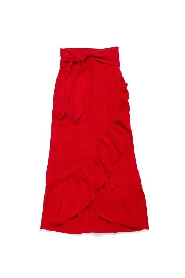 Women Mara Hoffman Skirts Eavan Skirt Red
