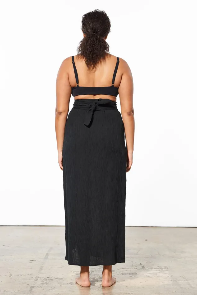 Women Mara Hoffman Skirts Extended Thiago Skirt Black Women Mara Hoffman Skirts Extended Thiago Skirt Black